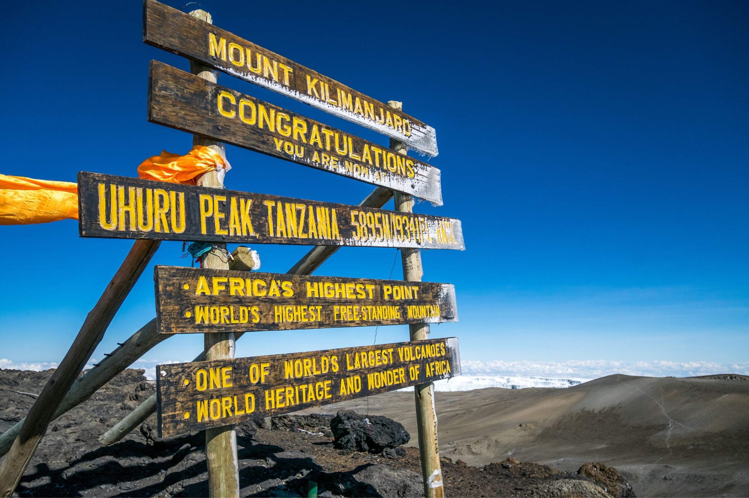 Via Lemosho – 8 giorni – Giorno 7 | Dal Barafu Camp (4.645 m) all’Uhuru Peak (5.895 m) al Millenium Camp (3.820 m)