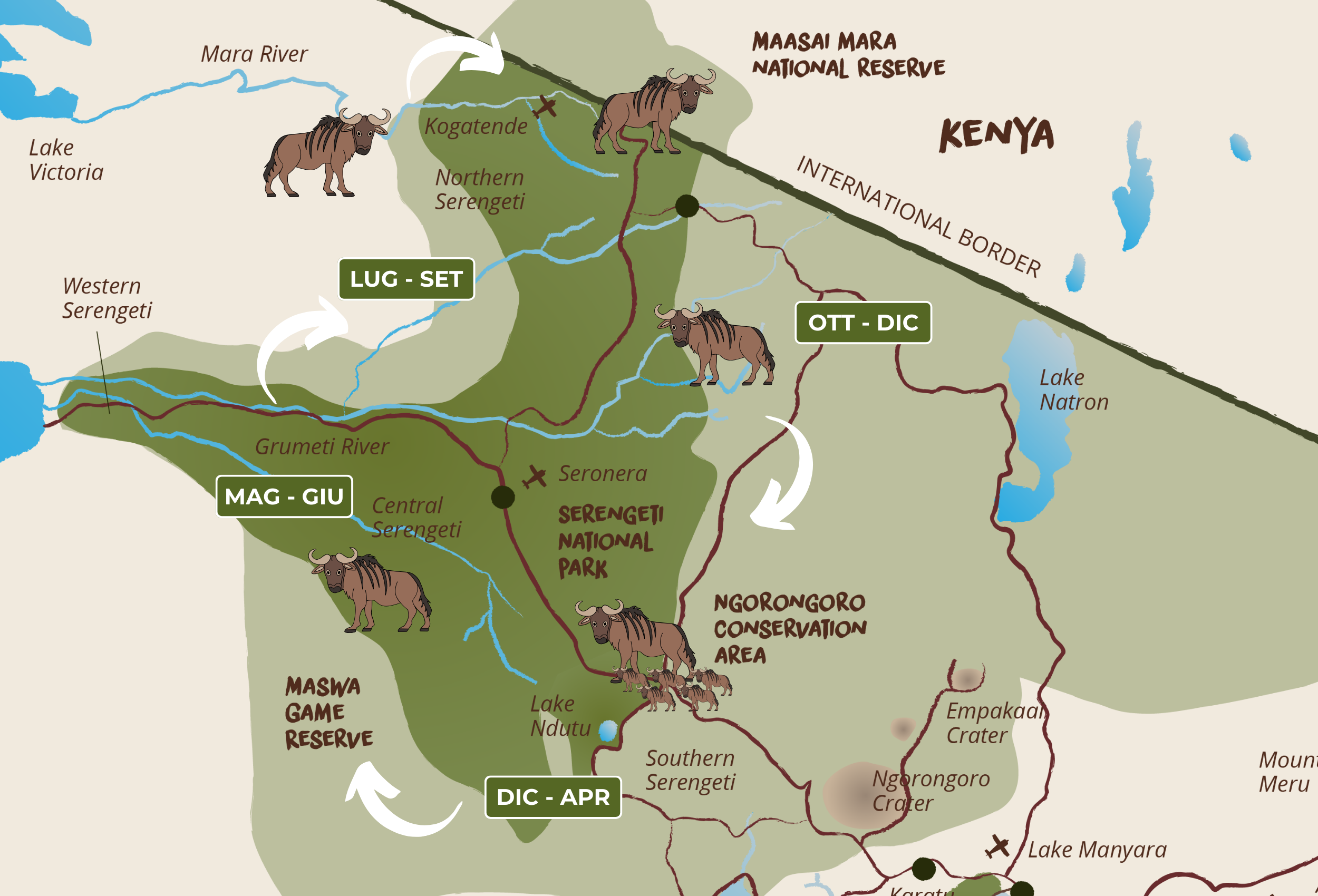 Grande mappa delle migrazioni