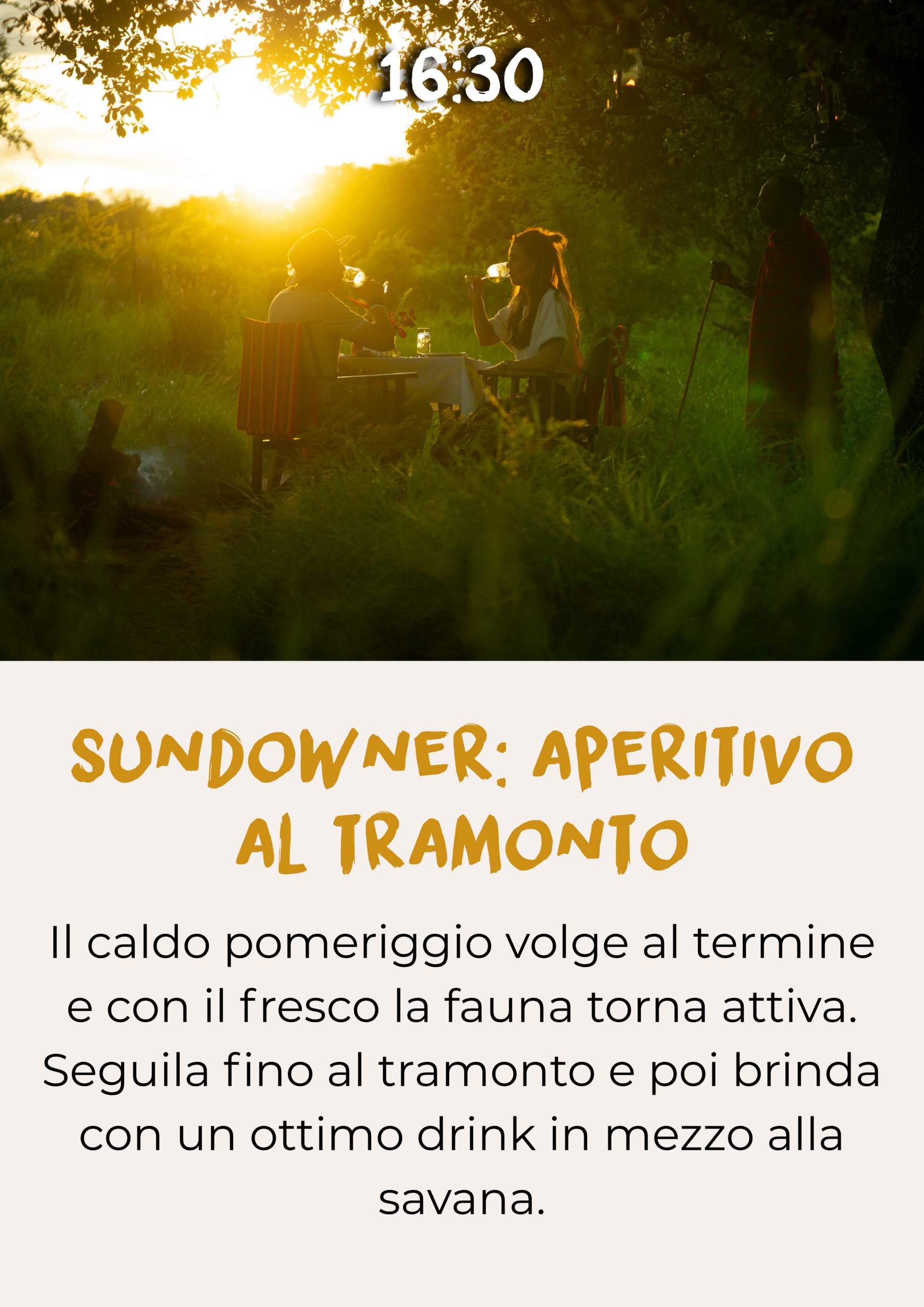 Safari in 4x4 all'ora dorata seguito da un aperitivo al tramonto