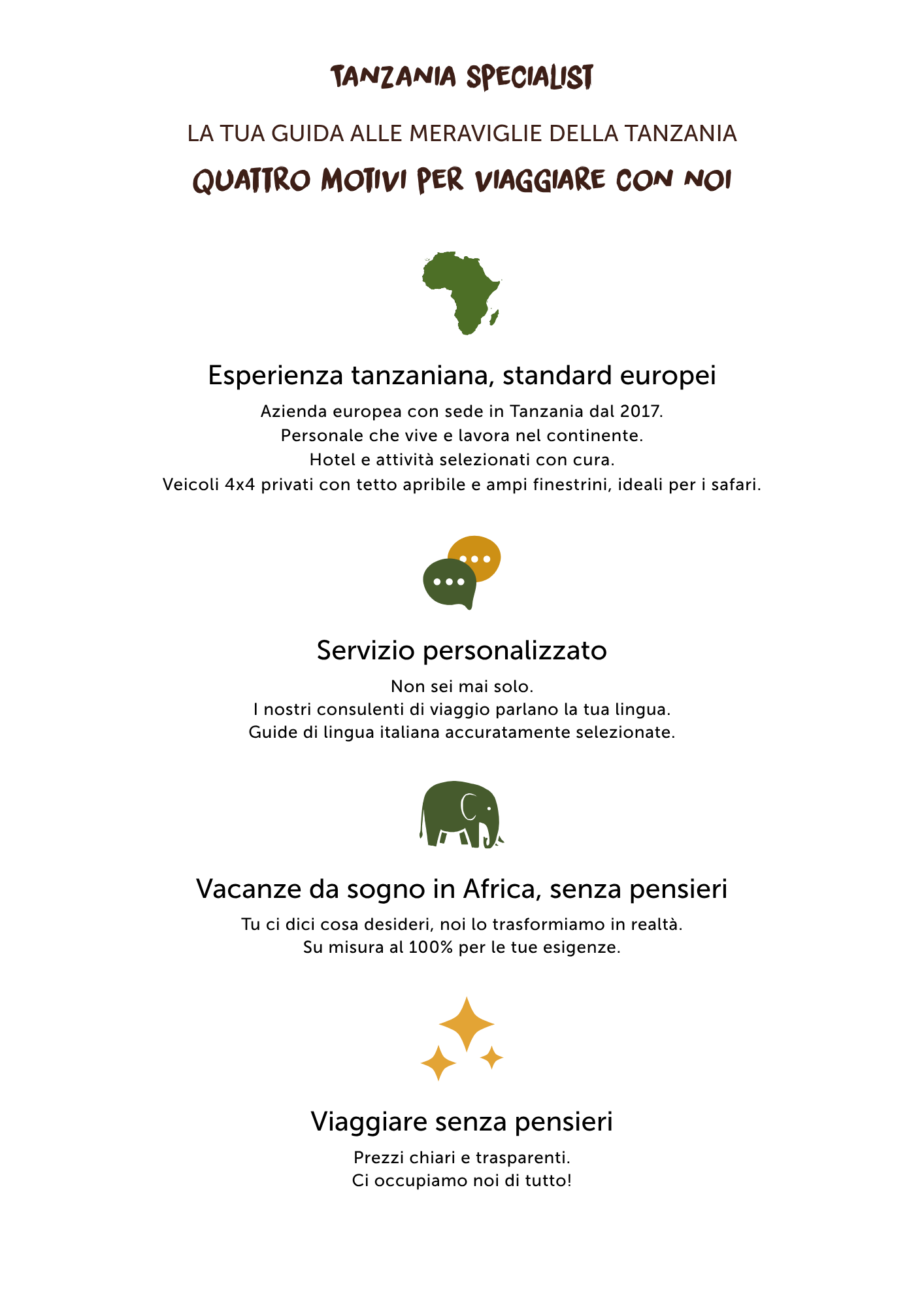 Perché prenotare con Tanzania Specialist