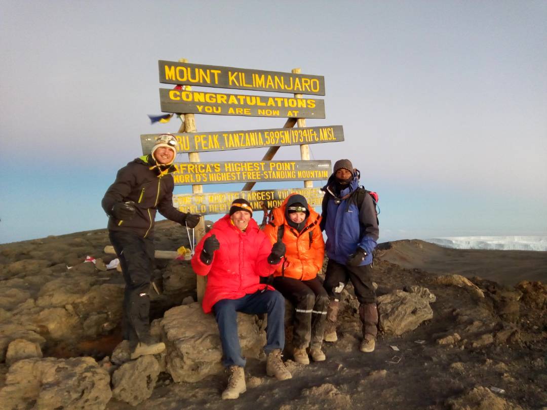 Paul & Nico on top of Kilimanjaro